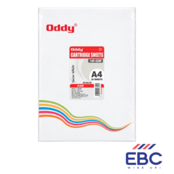 ODDY A4 Cartridge Sheet Plain Snow White 140 Gsm (Pack of 25)